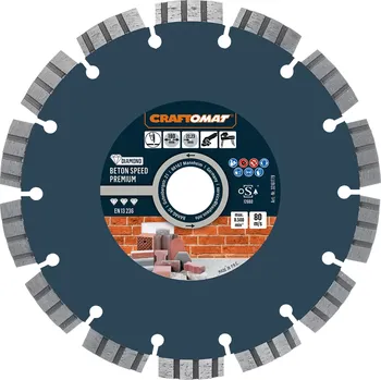 Řezný kotouč Craftomat Diamantový řezný kotouč Beton speed Premium, ø 180 × 2,6 × 22,23 mm, 8500 ot./min. 6680007