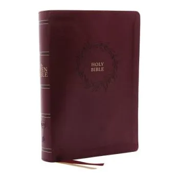 KJV, Open Bible, Leathersoft, Burgundy, Red Letter, Comfort Print (Thomas Nelson)(Pevná)