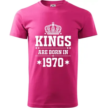 Kings are born in 1970 - Klasické pánské triko vyšší gramáže - XS ( Purpurová )