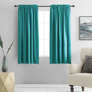 Závěs Zatemňovací závěs s řasící páskou "BLACKOUT" 135x180 cm RABAT tyrkysová (cena za 1 kus) MyBestHome