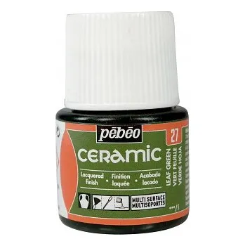 Speciální výtvarná barva Barva na keramiku Ceramic 45ml – 27 zelená listová (Barva na keramiku Ceramic 45ml – 27 zelená listová)
