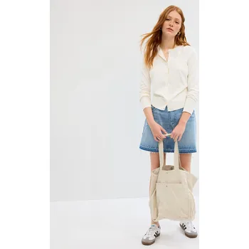 Dámský svetr Svetr GAP Crew Cardigan Snowflake Milk S