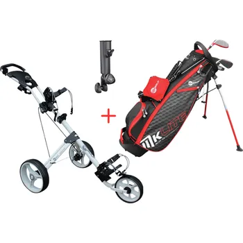 MKids Golf Lite dětský golfový set 53" - 135cm + golfový vozík + držák deštníku