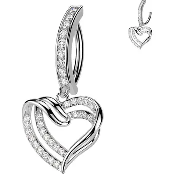 Piercing Piercing do pupíku se štítem a srdíčkem