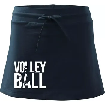Dámská sukně Volleyball nápis - Sportovní sukně - two in one - XS ( Námořní modrá (velmi tmavá - téměř černá) )