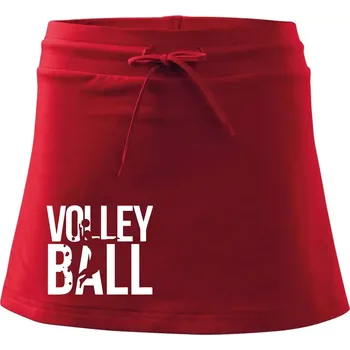 Dámská sukně Volleyball nápis - Sportovní sukně - two in one - M ( Červená )