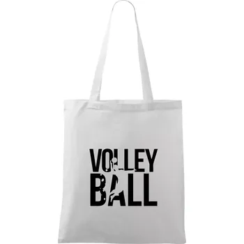 Volleyball nápis - Taška bavlněná - 42 x 38 cm ( Bílá )