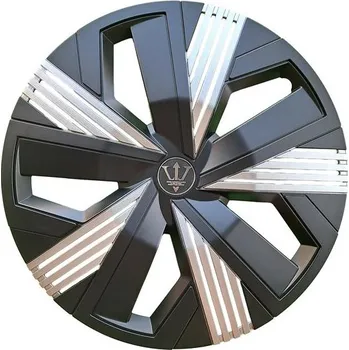 Poklice na kolo Kryty kol EVO TALCO 16", černo-stříbrné - sada 4ks