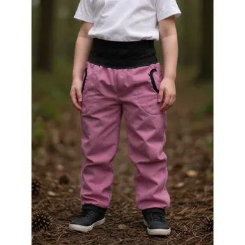 Dívčí kalhoty Dětské softshellové kalhoty s fleecem – růžové 98