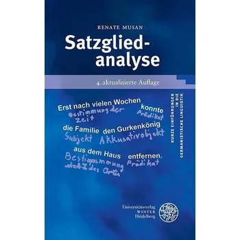 Satzgliedanalyse - Musan, Renate [DE] (2021, Měkká, Universitätsverlag Winter)