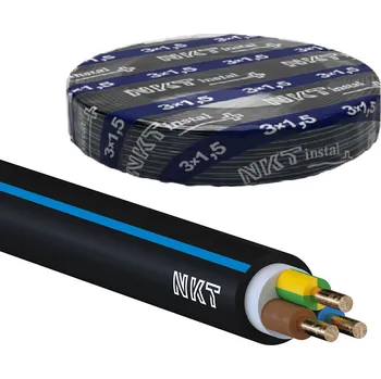 elektrický kabel Kabel CYKY-J 3x1,5 (3Cx 1,5) Odběr: v balení po 100 metrech