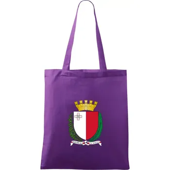Nákupní taška Malta - statní znak - Taška bavlněná - 42 x 38 cm ( Fialová )