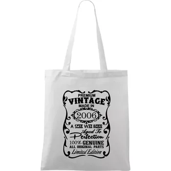 Vintage Etiketa - 2006 - Taška bavlněná - 42 x 38 cm ( Bílá )