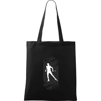 Nákupní taška Běžkař splash - Taška bavlněná - 42 x 38 cm ( Černá )