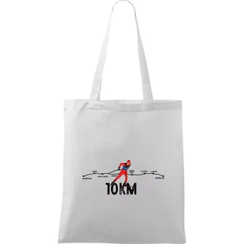 10km po Jizerkách - Taška bavlněná - 42 x 38 cm ( Bílá )