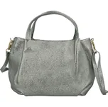 Dámská kožená kabelka do ruky stříbrná - Delami Vera Pelle Marillyn stříbrná