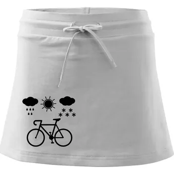 Dámská sukně Cyklista za každého počasí - Sportovní sukně - two in one - XL ( Bílá )