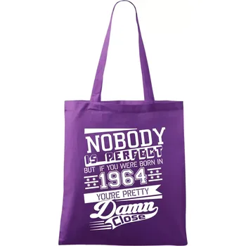 Nobody is perfect - 1964 - Taška bavlněná - 42 x 38 cm ( Fialová )