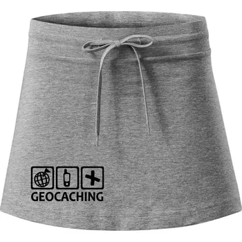 Dámská sukně Geocaching ikony - Sportovní sukně - two in one - XL ( Tmavě šedý melír )