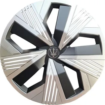 Poklice na kolo Kryty kol EVO TALCO 16", stříbrno-černé - sada 4ks