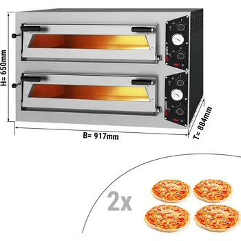 Pec na pizzu G.Gastro Pec na pizzu 4+4x30cm - manuální