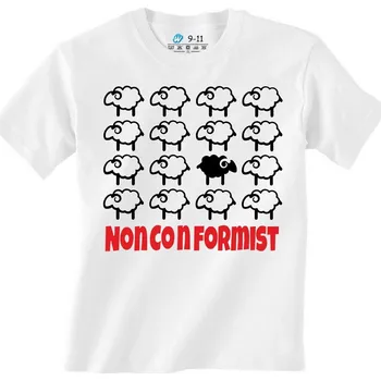 Chlapecké tričko Dětské tričko Nepřizpůsobivá Černá ovce Nonconformist (Velikost: 3-4, Barva: Bílá)