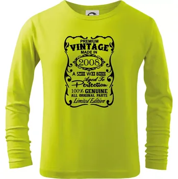 Dětská móda Vintage Etiketa - 2008 - Triko dětské Long Sleeve - 104-110cm / 3-4 roky ( Limetková )
