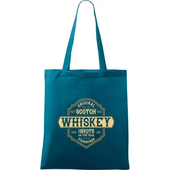 Original whiskey etiket - Taška bavlněná - 42 x 38 cm ( Petrolejová )
