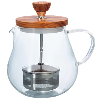 Konvice na čaj HARIO Skleněná konvice na čaj Teaor Olive 700 ml