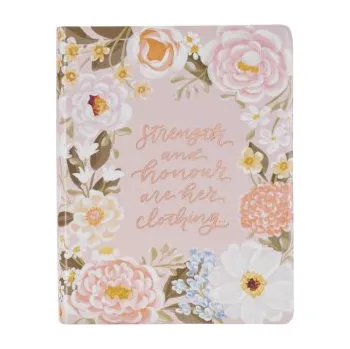 KJV Note-Taking Bible Faux Leather Strength & Dignity Prov. 31:25 (Pevná)