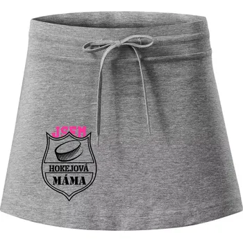 Dámská sukně Hokejová máma - puk - Sportovní sukně - two in one - M ( Tmavě šedý melír )