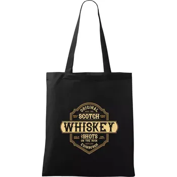 Nákupní taška Original whiskey etiket - Taška bavlněná - 42 x 38 cm ( Černá )