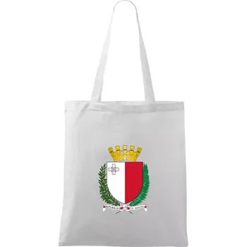 Malta - statní znak - Taška bavlněná - 42 x 38 cm ( Bílá )