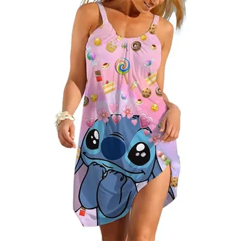 Dámská noční košile Lilo & Stitch Dámská noční košilka s úzkými ramínky "Lilo & Stitch" Barva: růžová sladkosti (DDQ-PD240), Velikost: M
