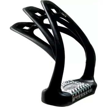 Kloubové plastové třmeny Tekna, černé, pár, 12 cm