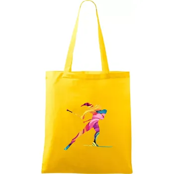 Barevná běžkařka - Taška bavlněná - 42 x 38 cm ( Žlutá )