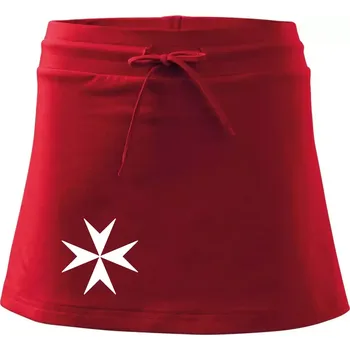 Dámská sukně Malta - námořní vlajka - Sportovní sukně - two in one - XL ( Červená )
