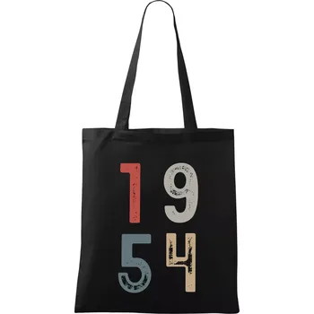 Nákupní taška Vintage číslice 1954 - Taška bavlněná - 42 x 38 cm ( Černá )