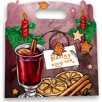 Dárkový potravinový koš LIPOO NAMIXUJ SI VÁNOČNÍ BOX - VESELÉ VÁNOCE