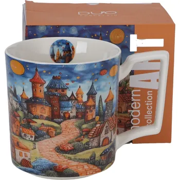 DUO Gifts DG - Porcelánový hrnek jumbo MODERN SLEEPY KINGDOM v dárkové krabičce - 750 ml