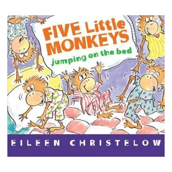 První čtění Five Little Monkeys Jumping on the Bed Board Book (Eileen Christelow)(Leporelo)