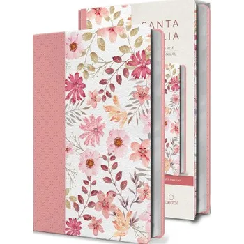 Populárně naučná literatura pro dospělé Biblia Reina Valera 1960 Letra Grande. Piel Rosada Con Flores, Tama?o Manual (REINA VALERA REVISADA 1960)(Brožovaná)