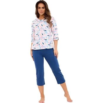 Dámské noční prádlo Dámské pyžamo CORNETTE 732/452 AMELIA 2 bílá-mořský XXL 0