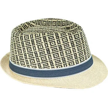 Klobouk Pánský klobouk Yann, papír, 58, přírodní, černá G50500058