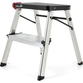 Schůdek Rolser domácí skládací schůdky Taburete, 2 Extra široké stupně, černé