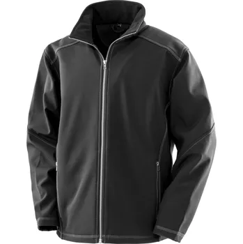 Pánská softshellová bunda Result Treble Stitch Pánská softshellová bunda R455M Black XXL