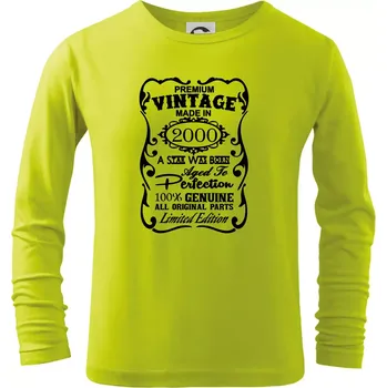 Dětská móda Vintage Etiketa - 2000 - Triko dětské Long Sleeve - 134 cm/8 let ( Limetková )