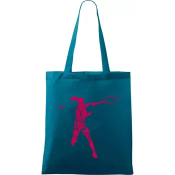 Tenistka klikihaky - Taška bavlněná - 42 x 38 cm ( Petrolejová )