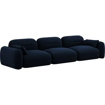 Pohovka Cosmopolitan Design Královsky modrá sametová čtyřmístná pohovka Sydney 320 cm