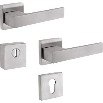 Stavebniny ROSTEX Bezpečnostní kování - RN4/H RAVENA klika / klika Provedení: klika/klika, Povrchová úprava: nerez mat